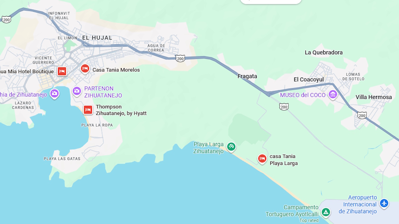 Mapa ubicación en google maps Casa Tania